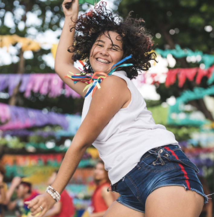 woman jumping