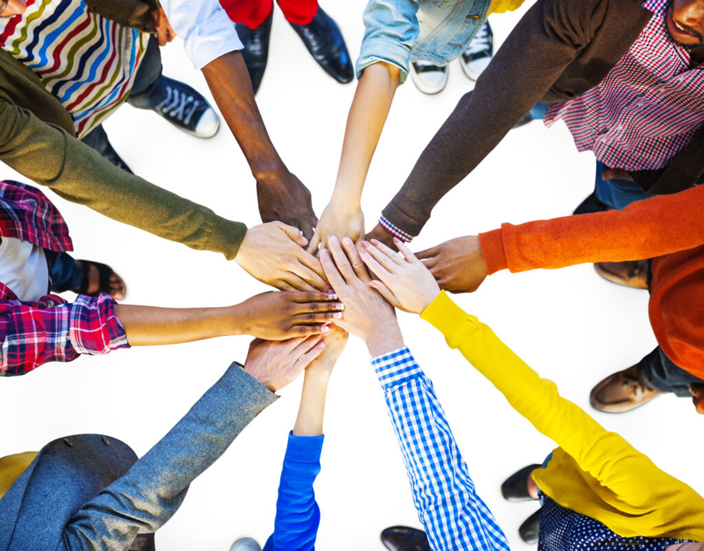 Hands forming in a circle