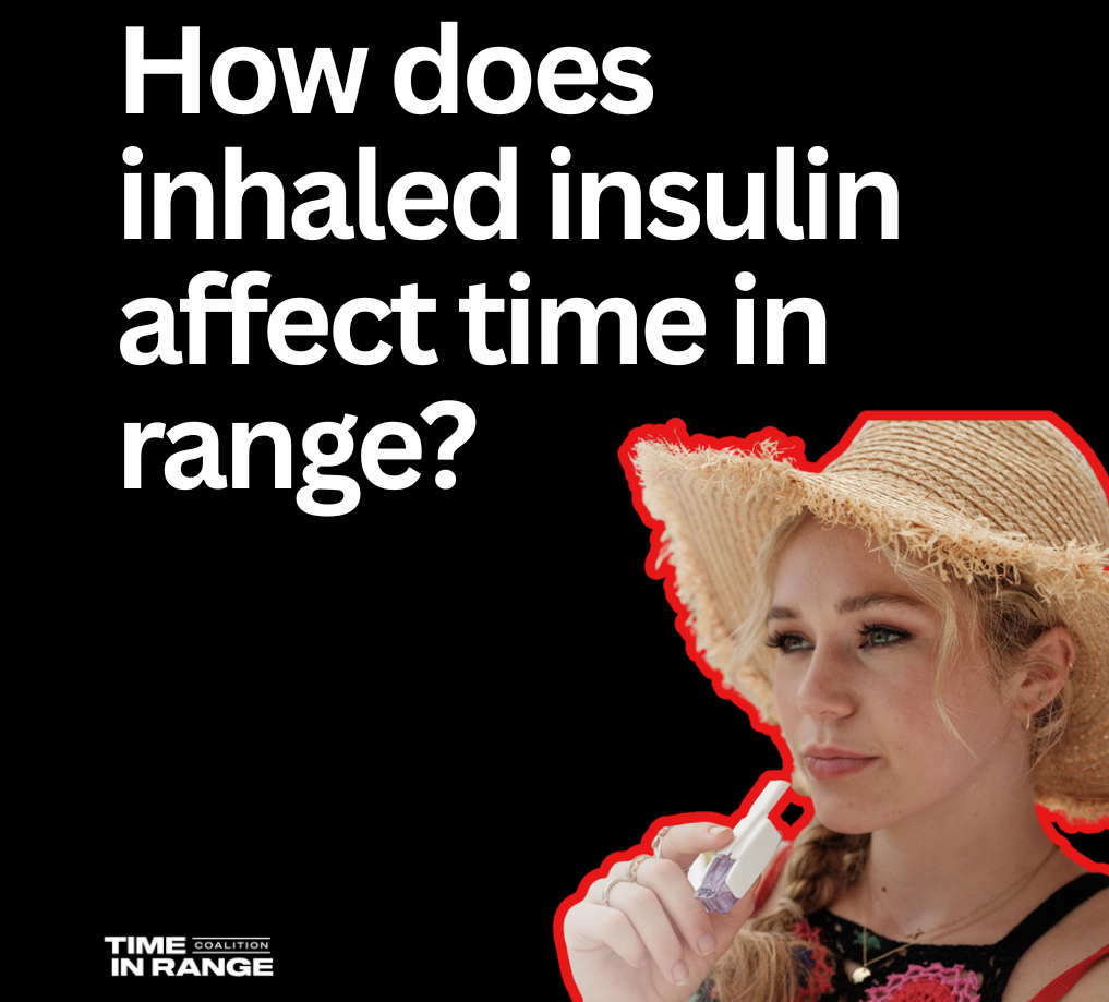 woman in hat inhaling insulin, afrezza