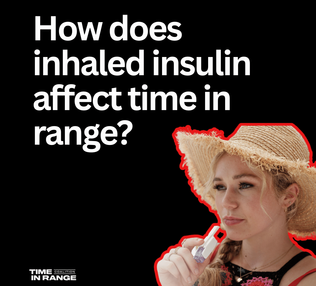 woman in hat inhaling insulin, afrezza