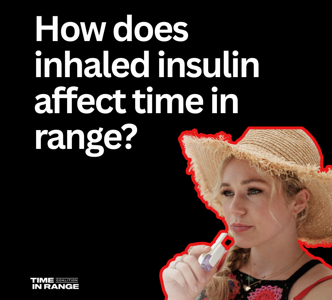 woman in hat inhaling insulin, afrezza
