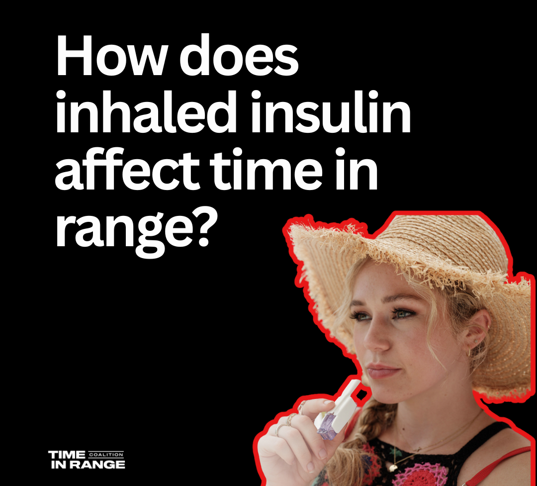 woman in hat inhaling insulin, afrezza